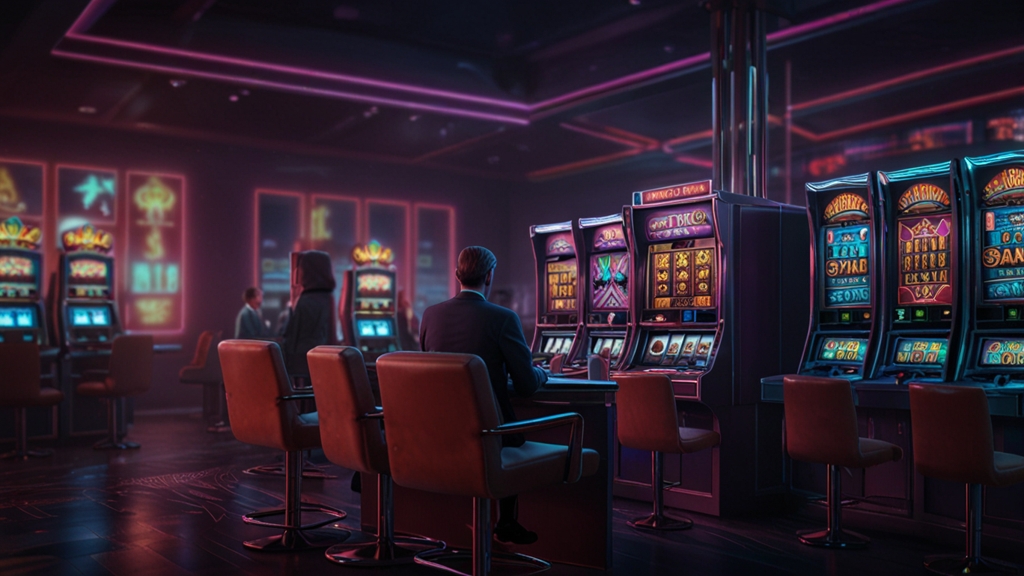 Verificatie en limieten bij een opname op een donkere casino-interface