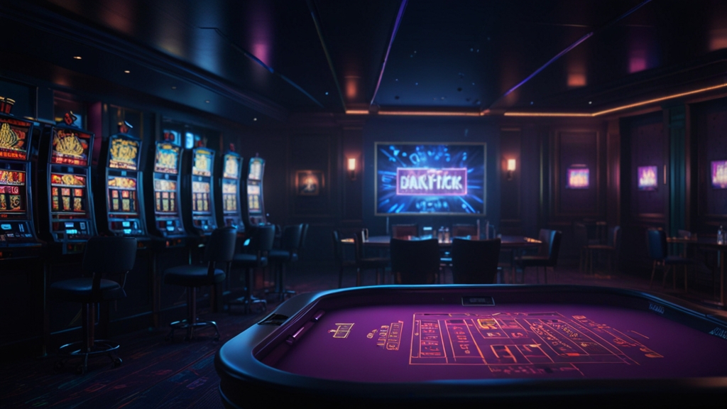 Donkere casino-interface met invoerveld voor bonuscode en voucher