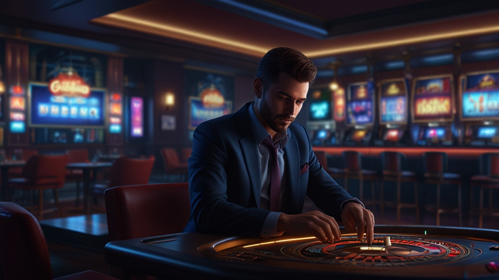 Weekenduitbetaling met klok en betaalstatus in een donker casino-interieur